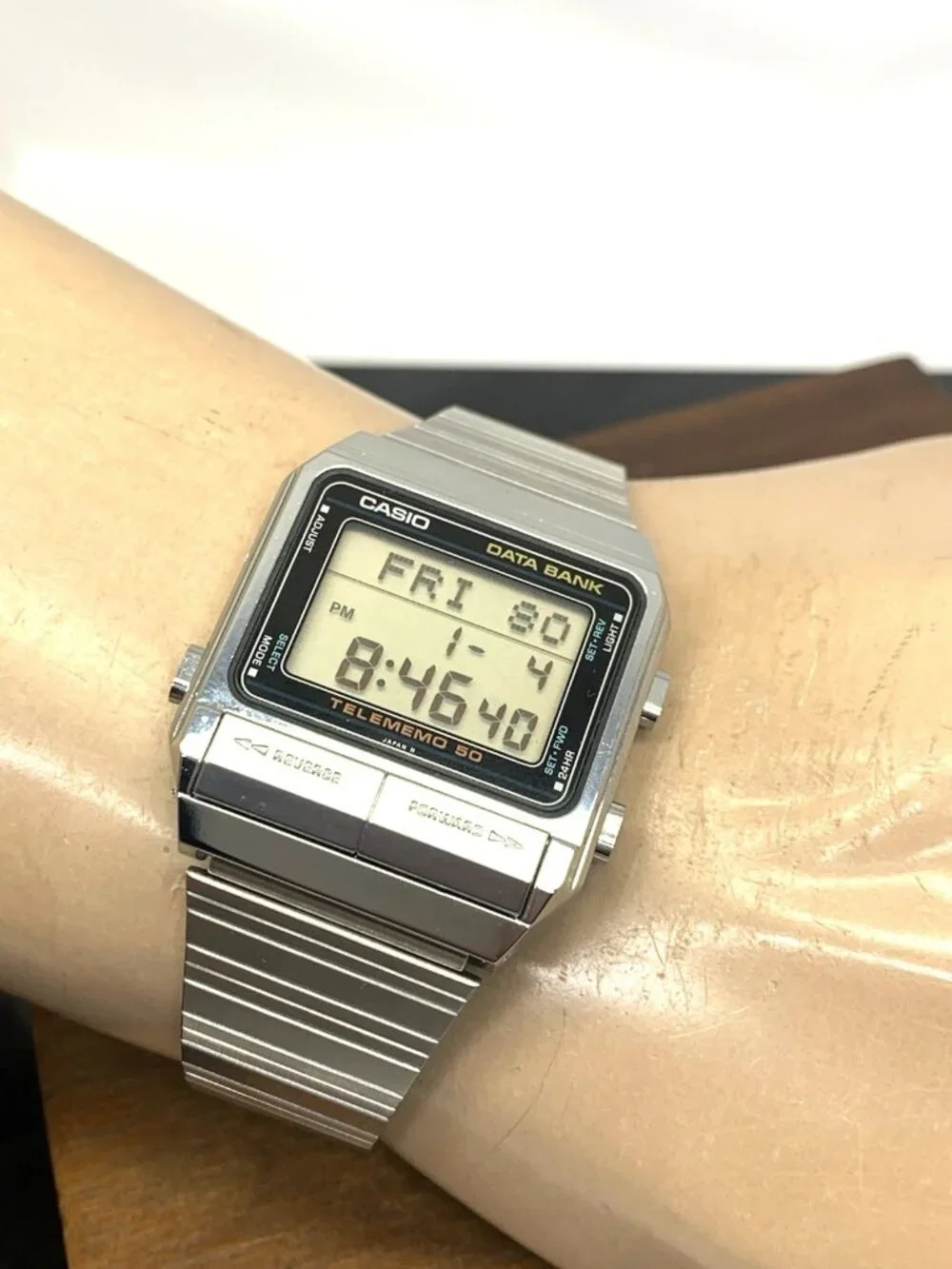 Casio Men's Watch DB-500 Databank Vintage 1985 Digital Quartz 262 With Box 32mm